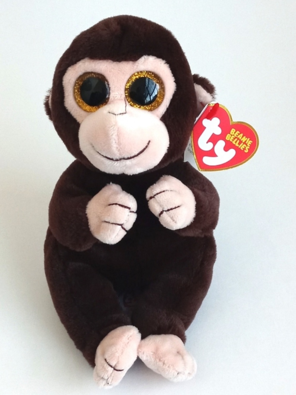 Ty Brand Brown Monkey Plush Toy - Soft Chocolate Brown and Cream Gift Idea NWT